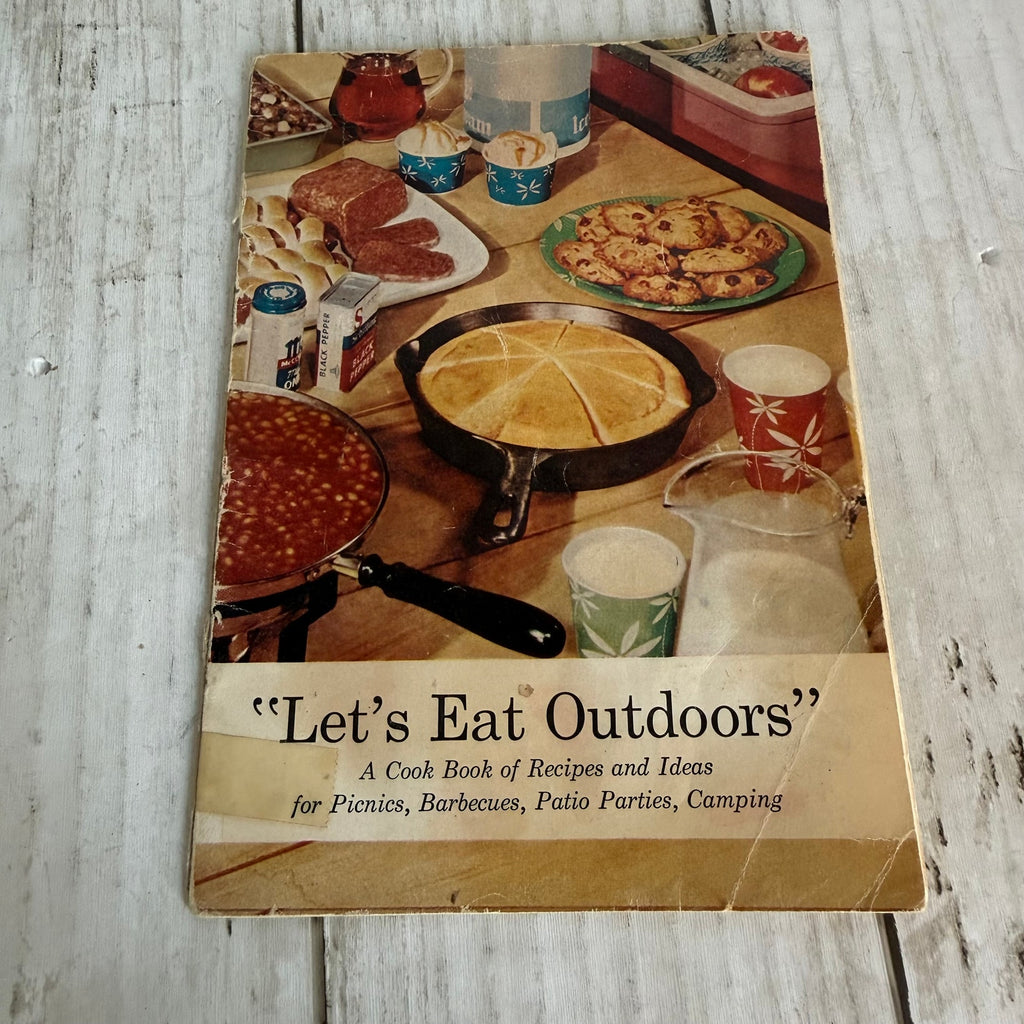 1950s promotional recipe booklet titled "Let's Eat Outdoors"