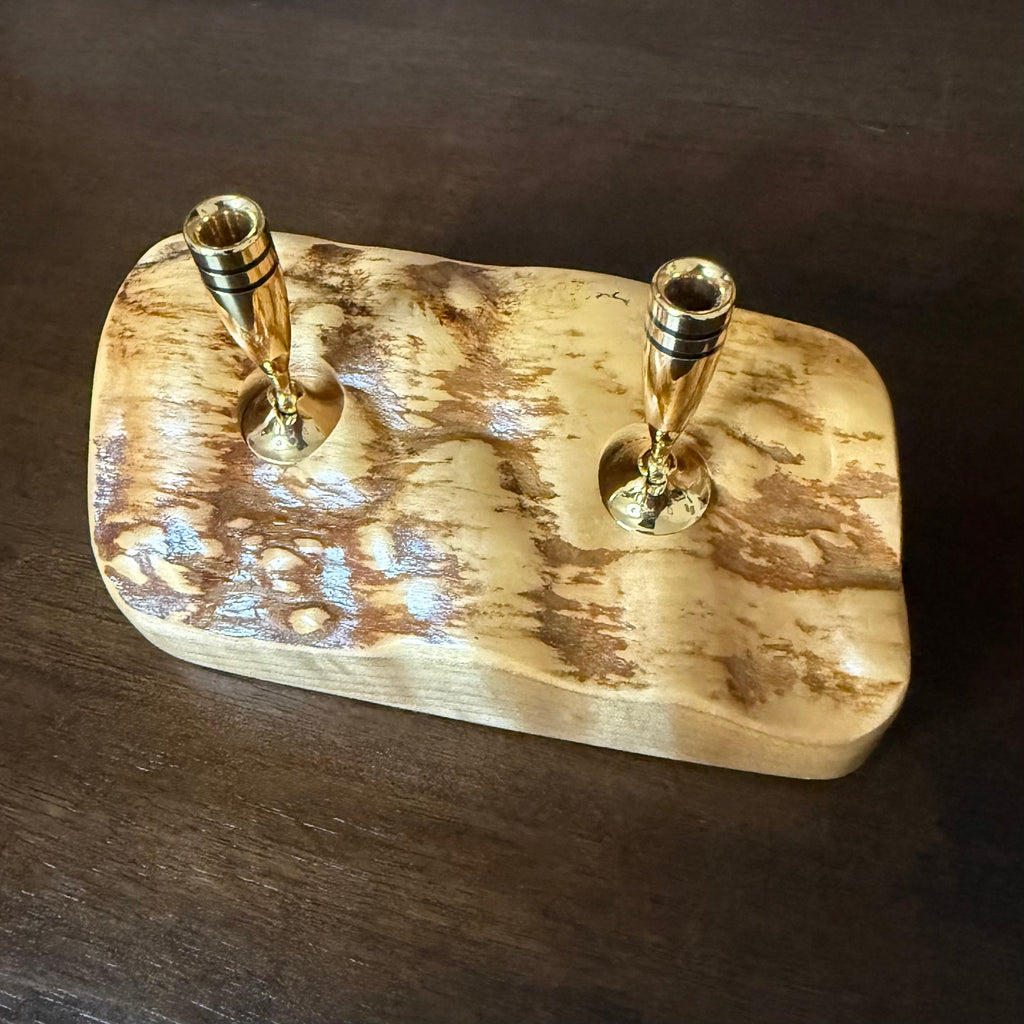 Polished Burl Wood Pen/Pencil Holder