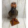 Hand Carved Wooden Pilot 11 inches