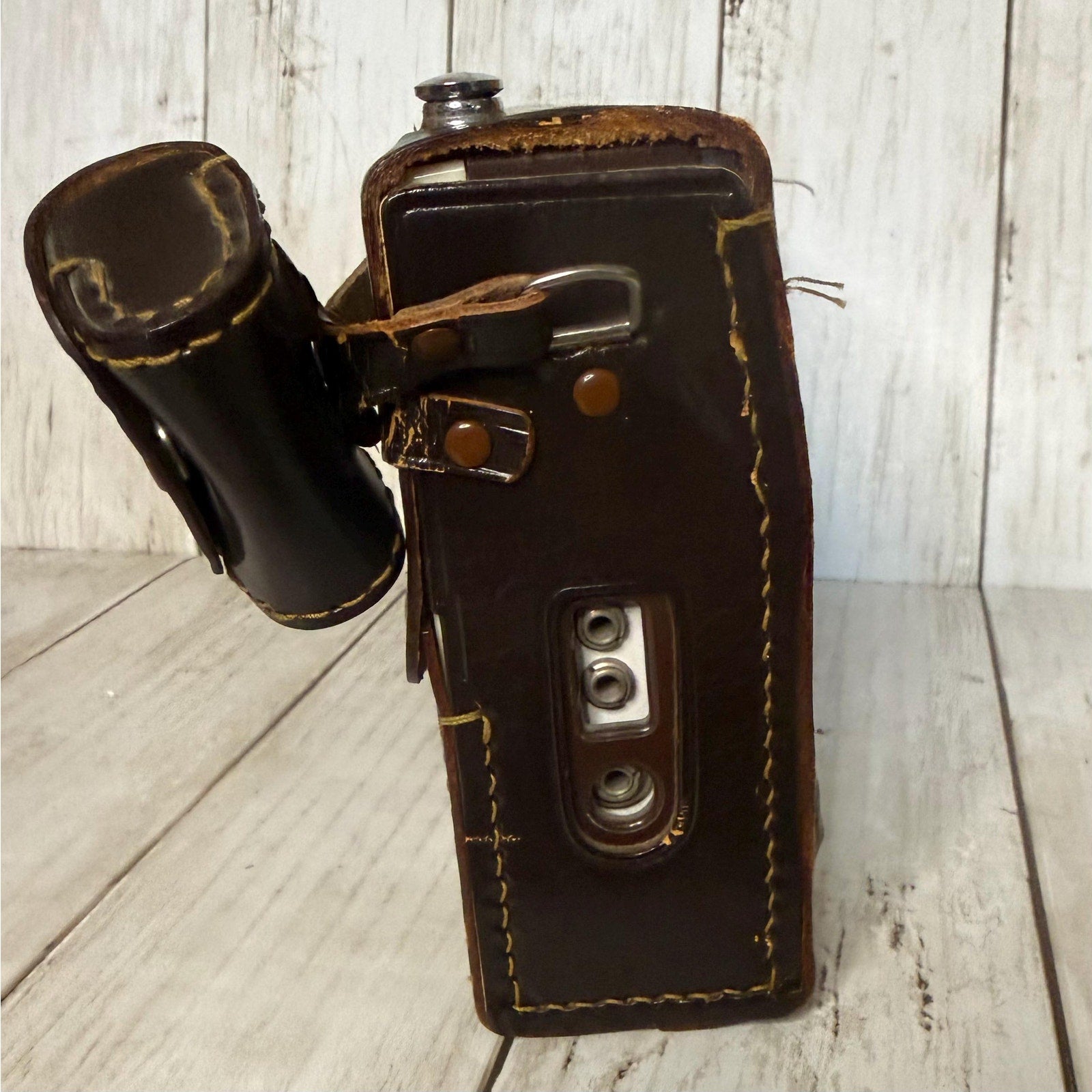 Morse Transistor Radio with Leather Case