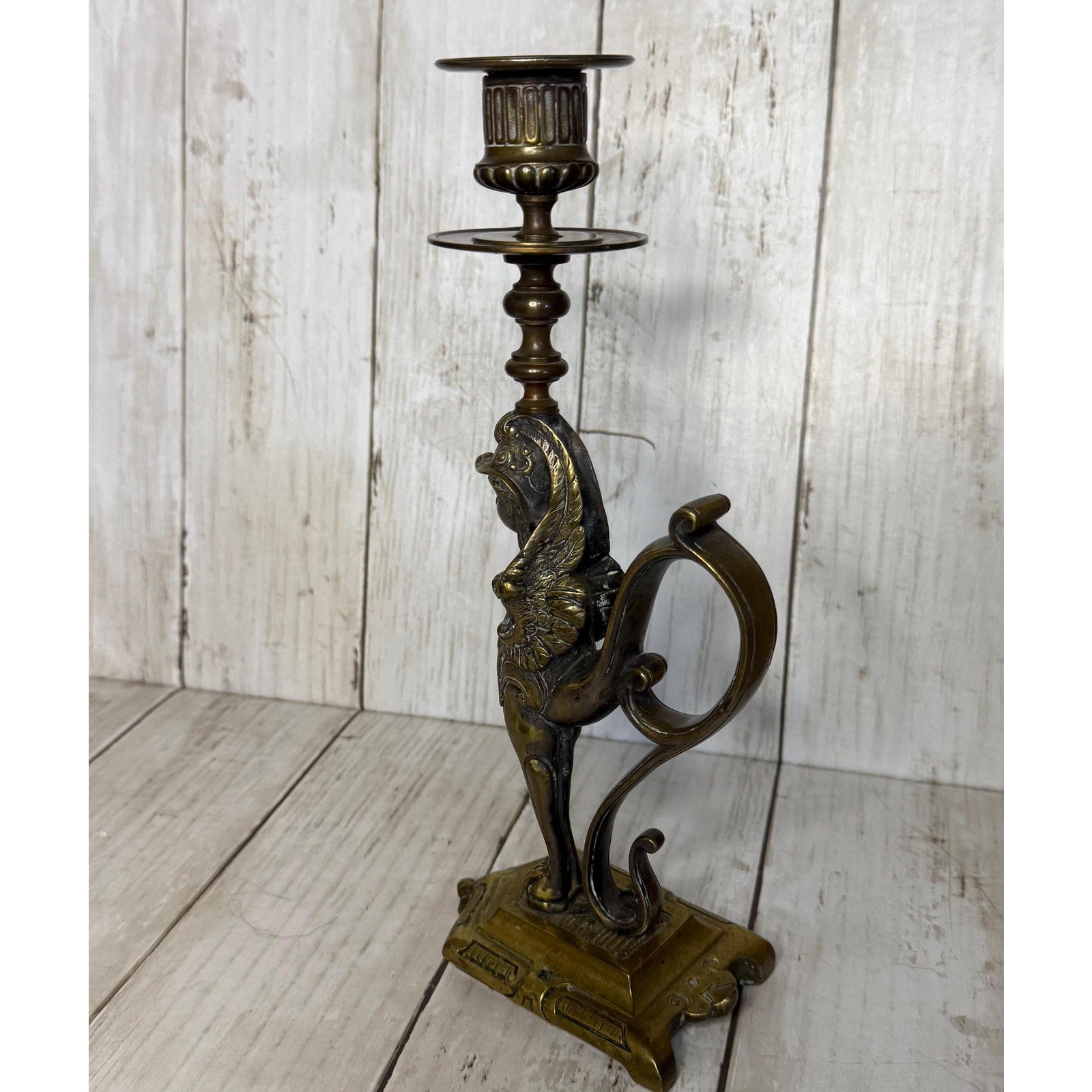 Vintage Brass MCM Candle Stick Holder