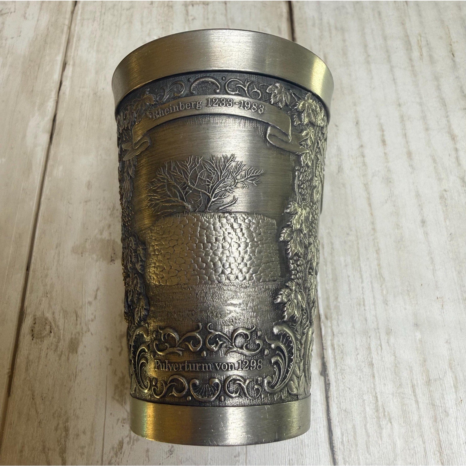 Set of 3 German Pewter Cups - Grenningloh and Zinn Becker