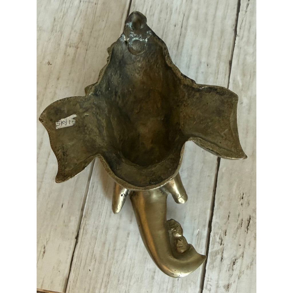 Brass Ganesha Wall Hanging 7 Inches