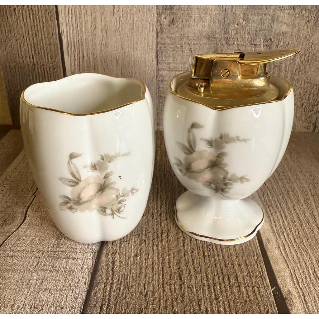 Ronson Varaflame Colonial Rose Lighter & Cigarette Holder