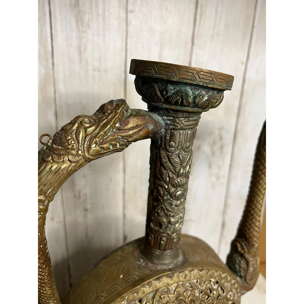 Antique Brass and Copper Ewer