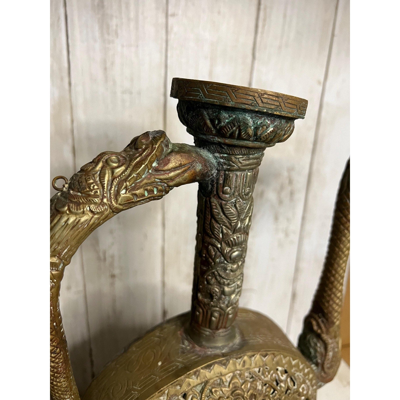 Antique Brass and Copper Ewer