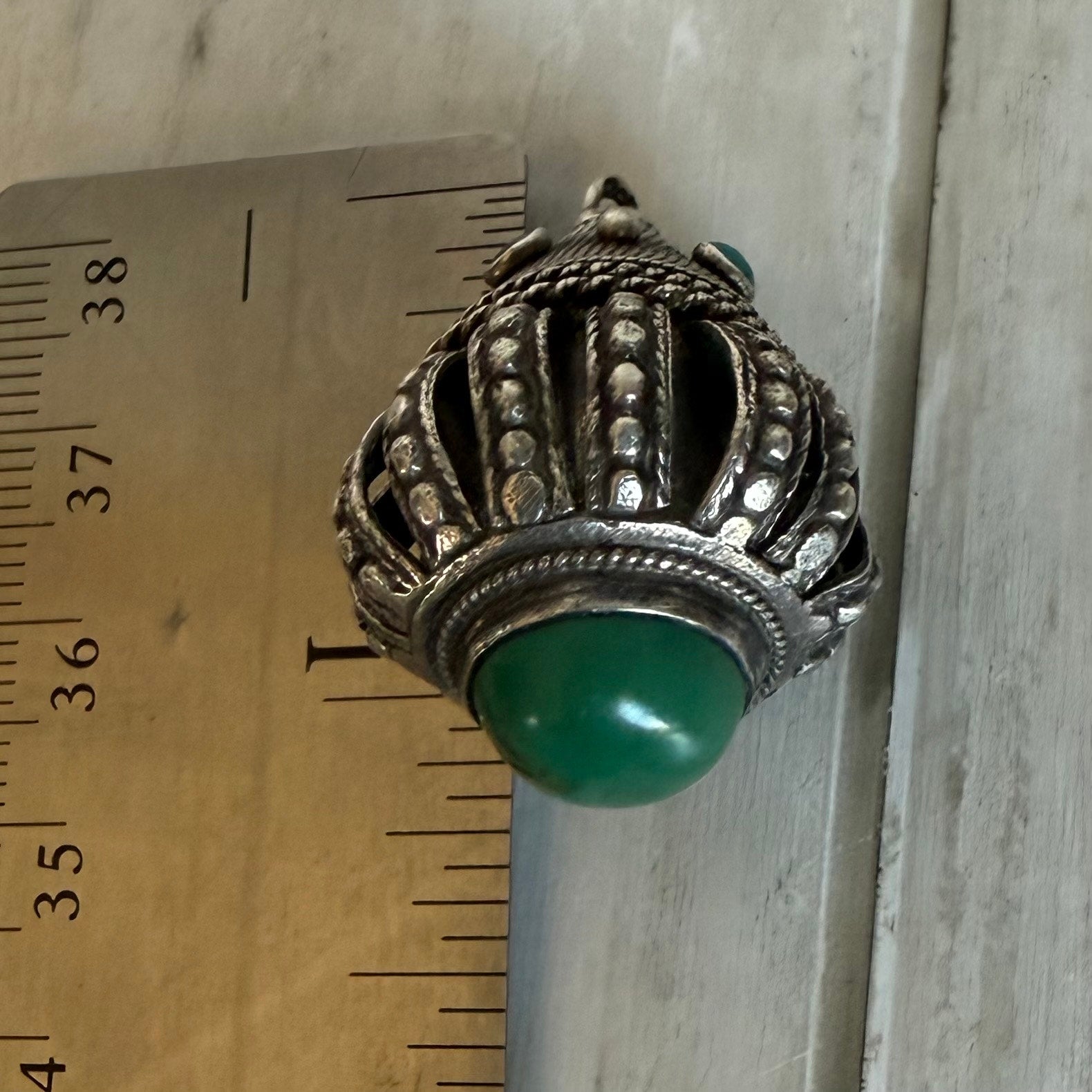 Silver Tone Trinket or Pill Box Pendant