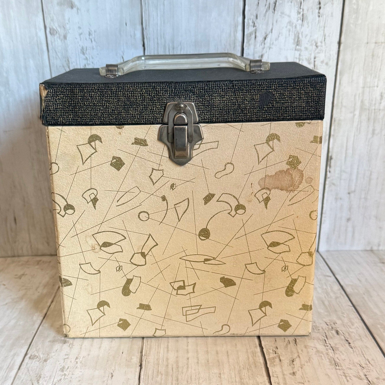 1960's Cosmic Record Carrying Case for 45 RPM, With 45’s