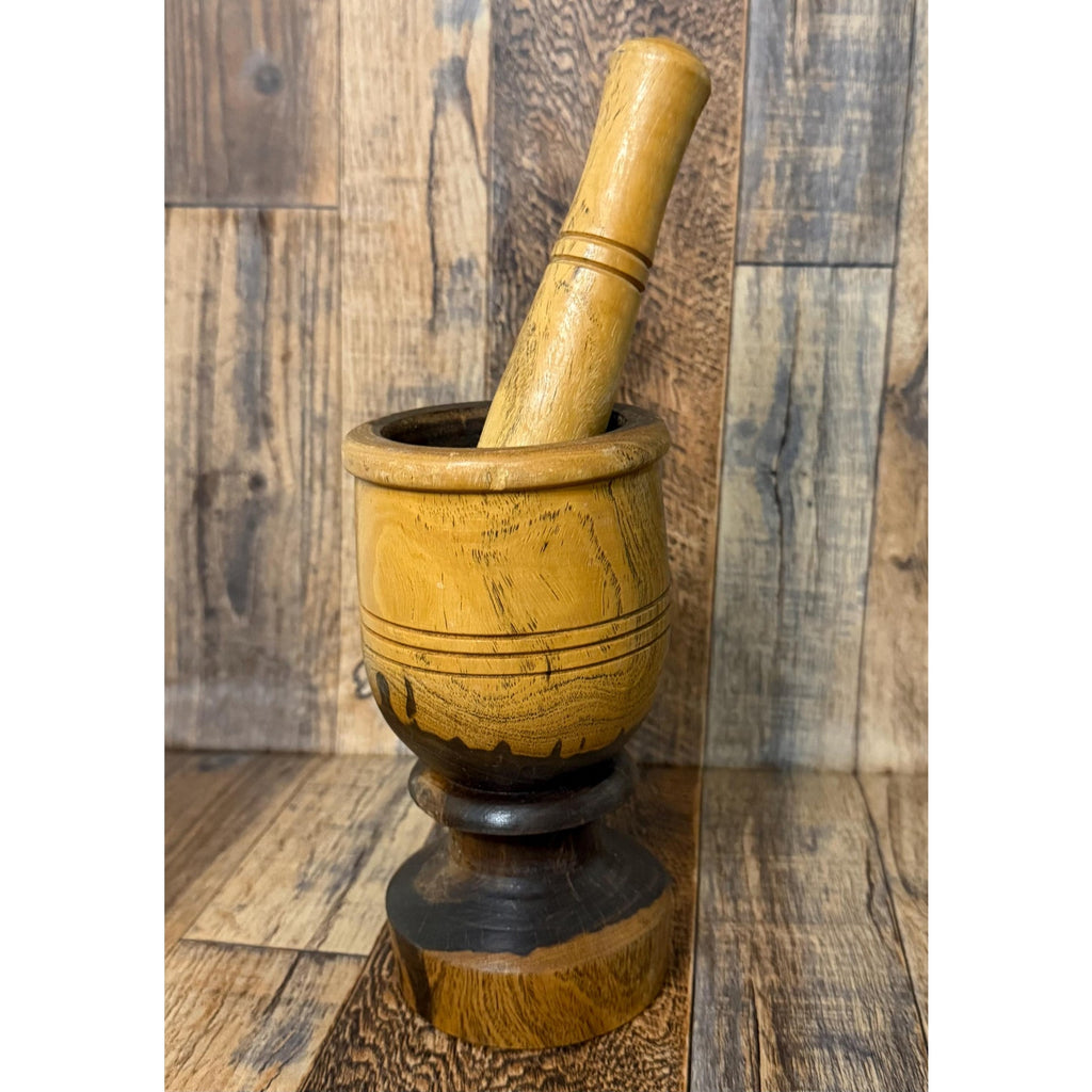 Turned Wood Mortar and Pestal