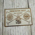 1959 Farmington Meet car grille plate/badge