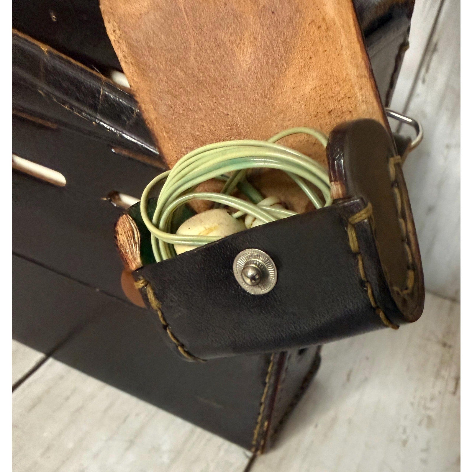 Morse Transistor Radio with Leather Case
