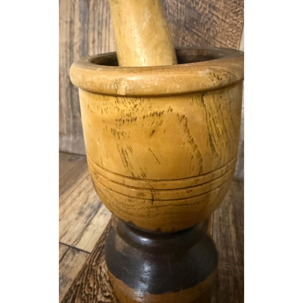 Turned Wood Mortar and Pestal