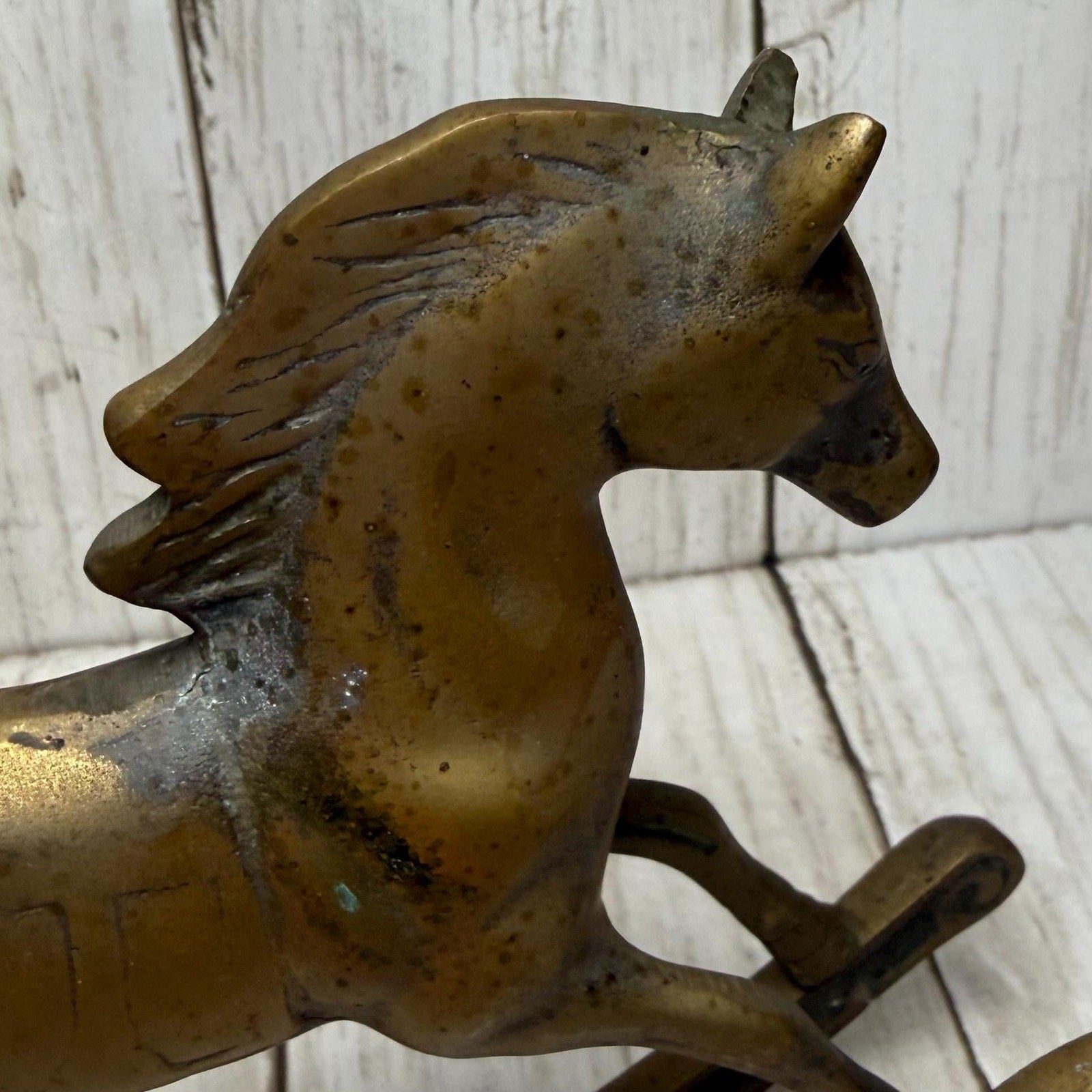 Brass Rocking Horse, 6 inches tall