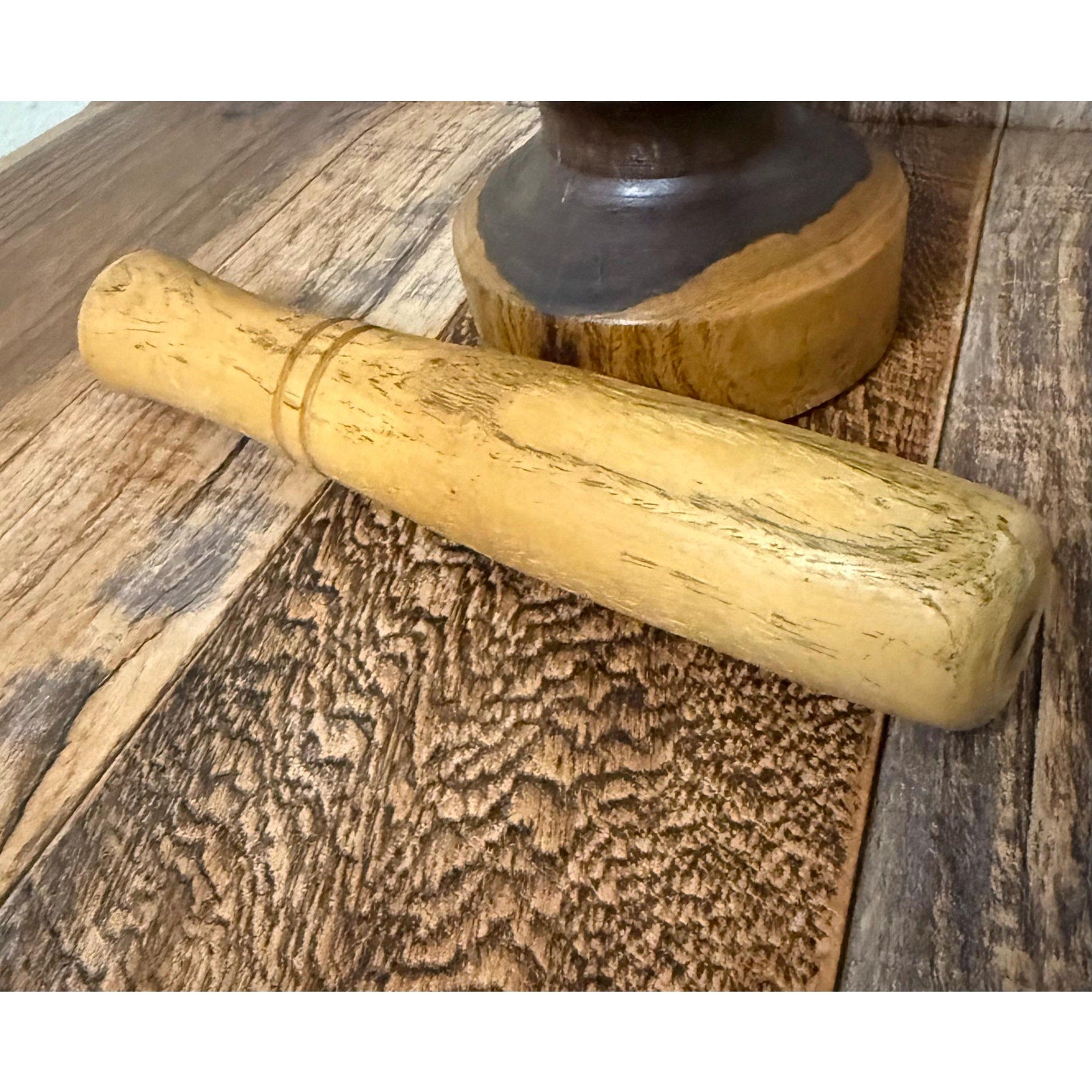 Turned Wood Mortar and Pestal