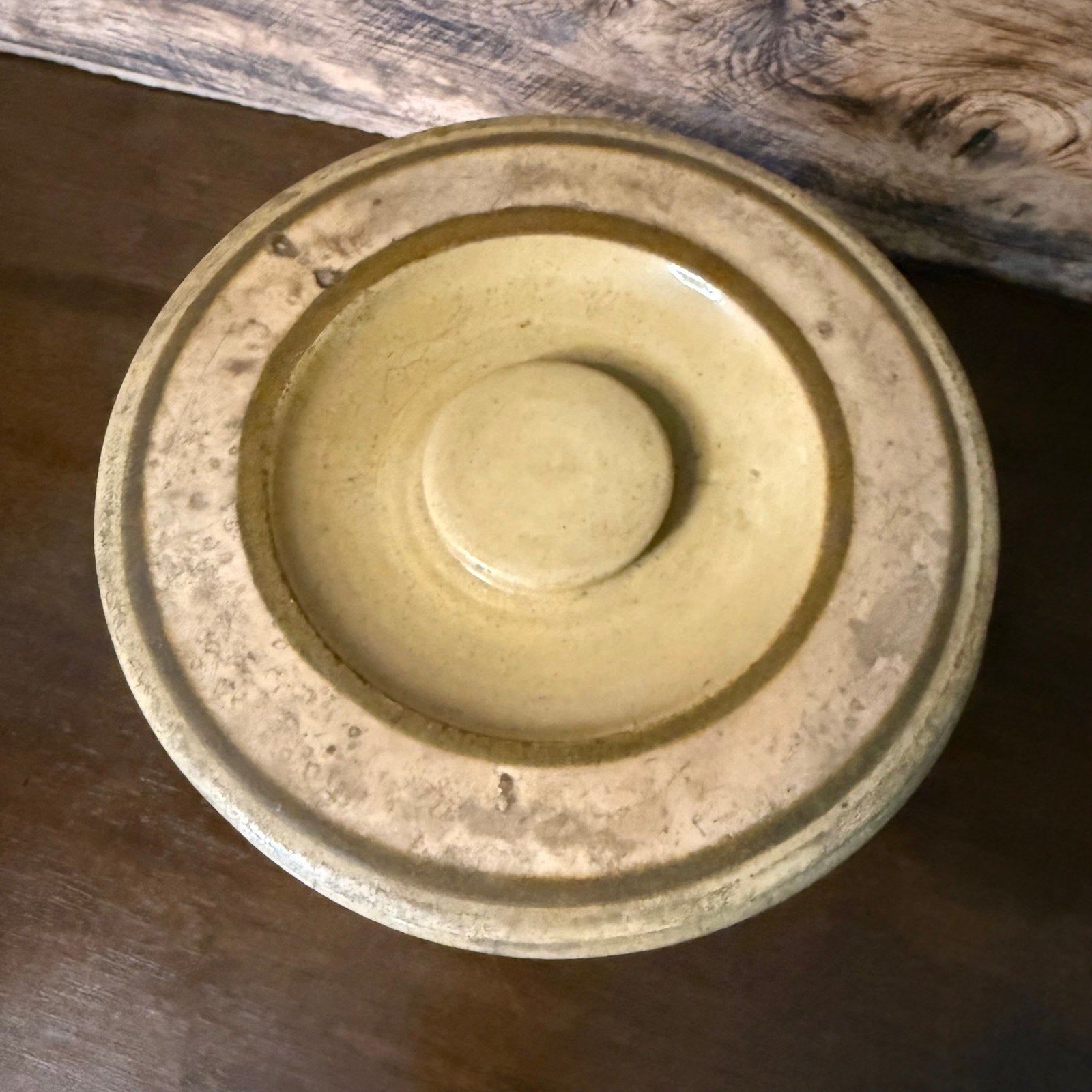 Yelloware Banded Butter Crock - see pictures