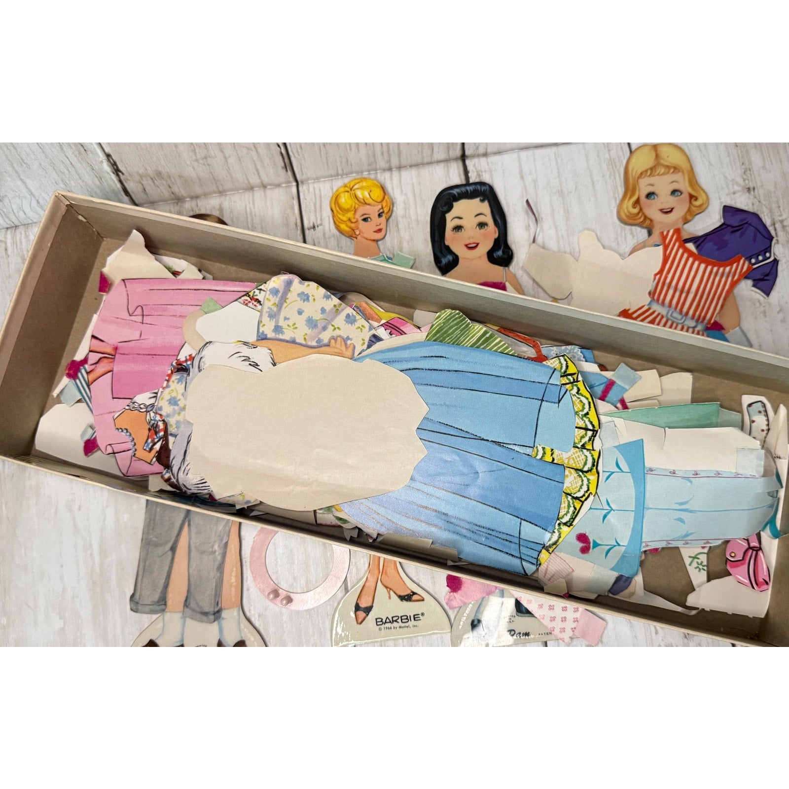 Barbie Paper Dolls in Barbie and Francie Box