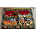 Turkish Velvet Wall Tapestry Featuring Scenes of Masjid al-Haram in Mecca