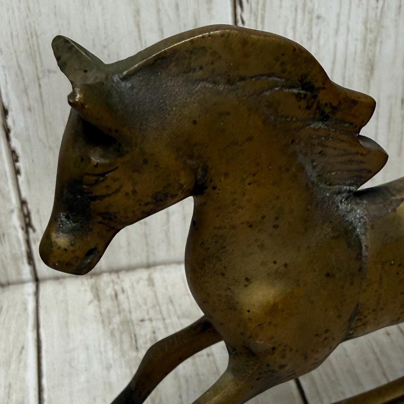 Brass Rocking Horse, 6 inches tall