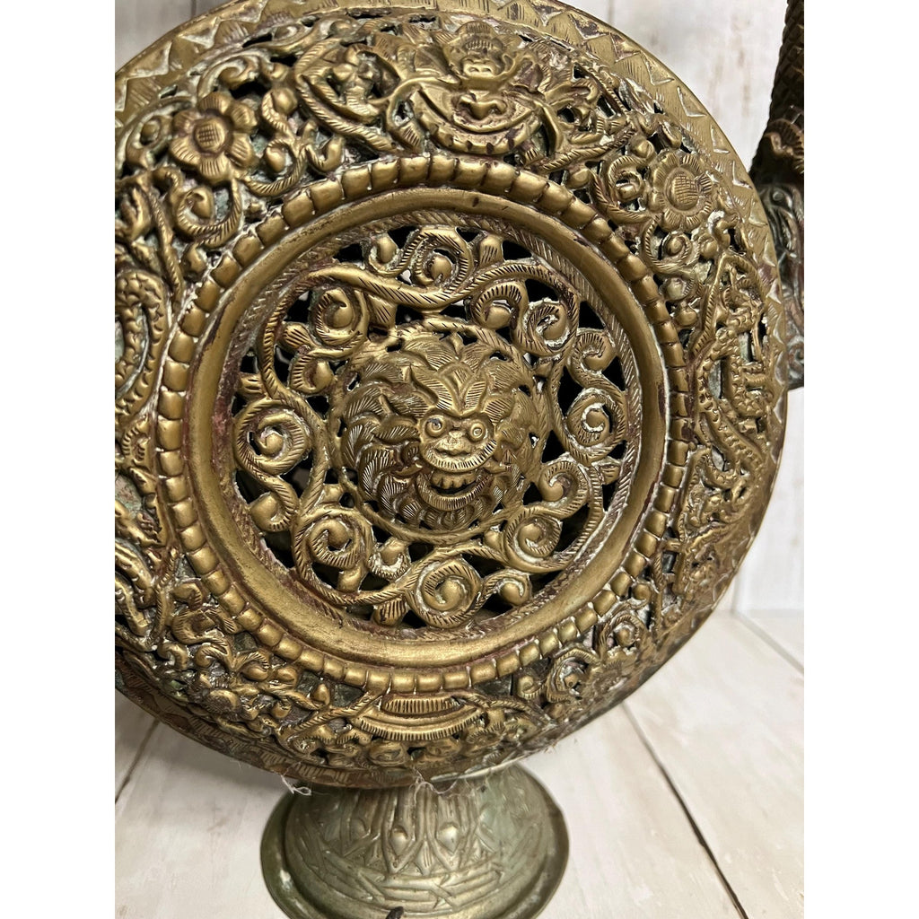 Antique Brass and Copper Ewer