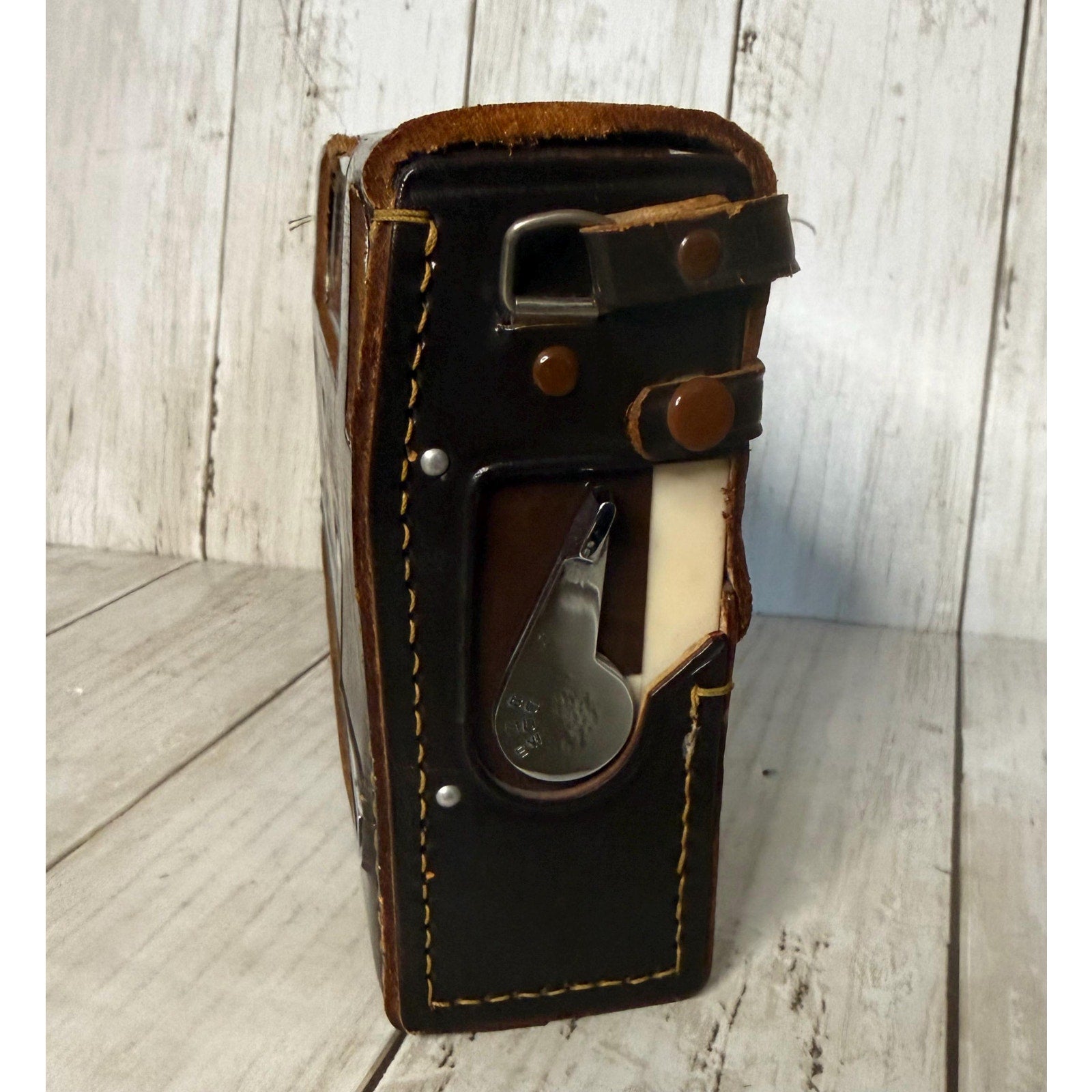 Morse Transistor Radio with Leather Case