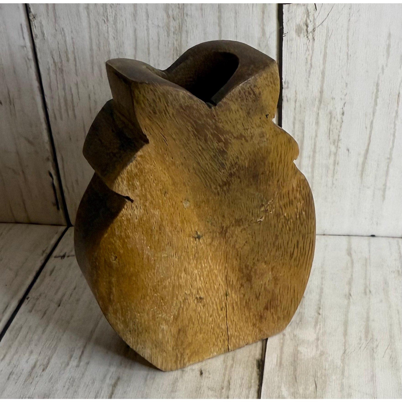 Hawaiian Hand Carved Wooden Perfume Bottle - No Lid
