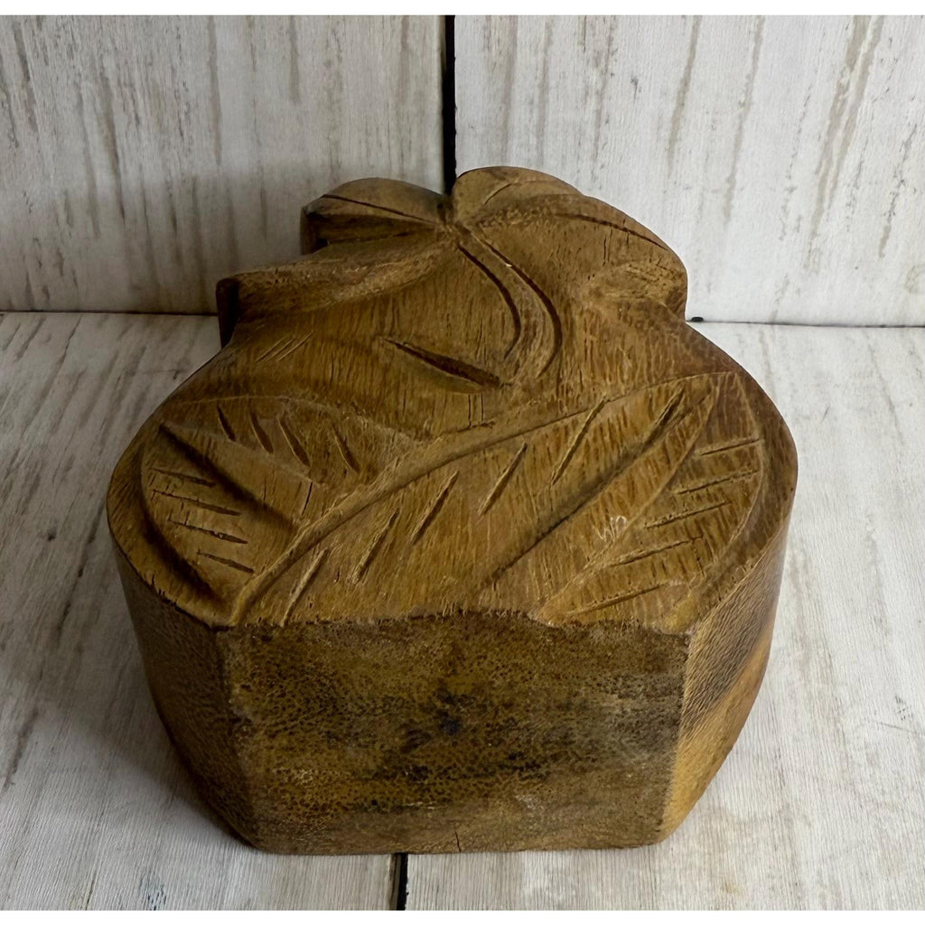 Hawaiian Hand Carved Wooden Perfume Bottle - No Lid