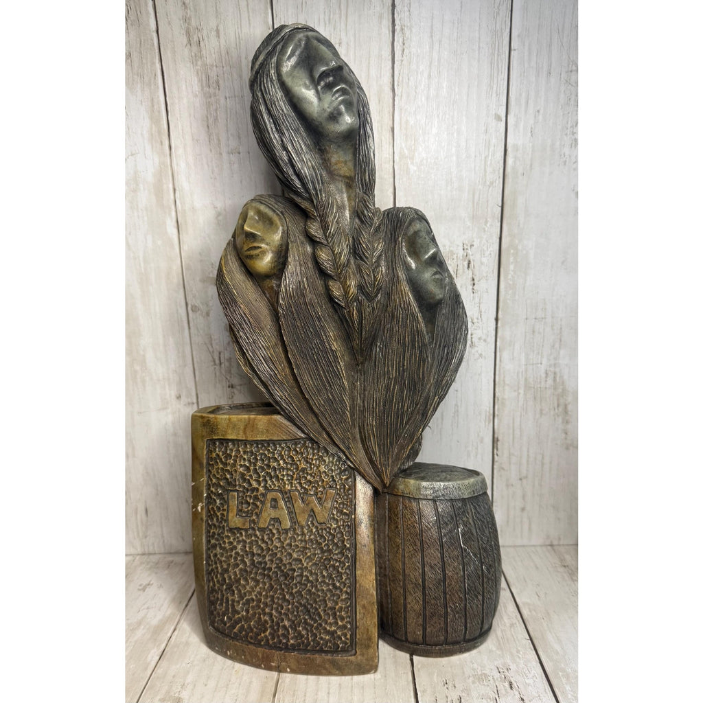 Law by Wayne Ronald Sky Soapstone Carving