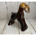 1970s Imperial Caramel Slag Glass Champ Airedale Terrier