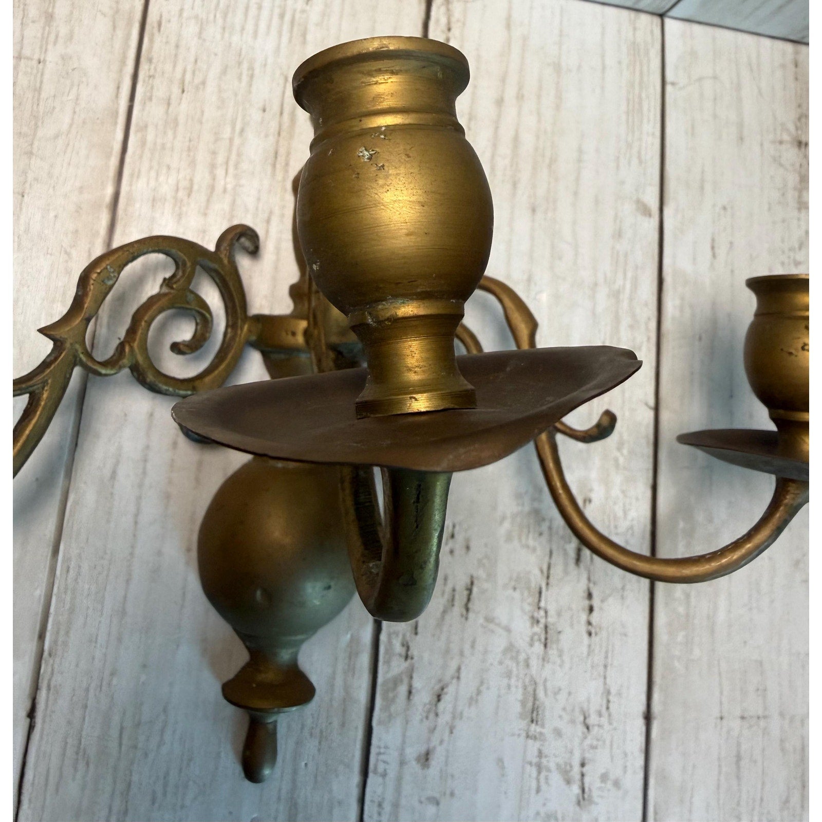 Triple Arm Brass Wall Sconce