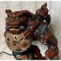 Japanese Shishi Dragon Lion Kutani Porcelain Statue