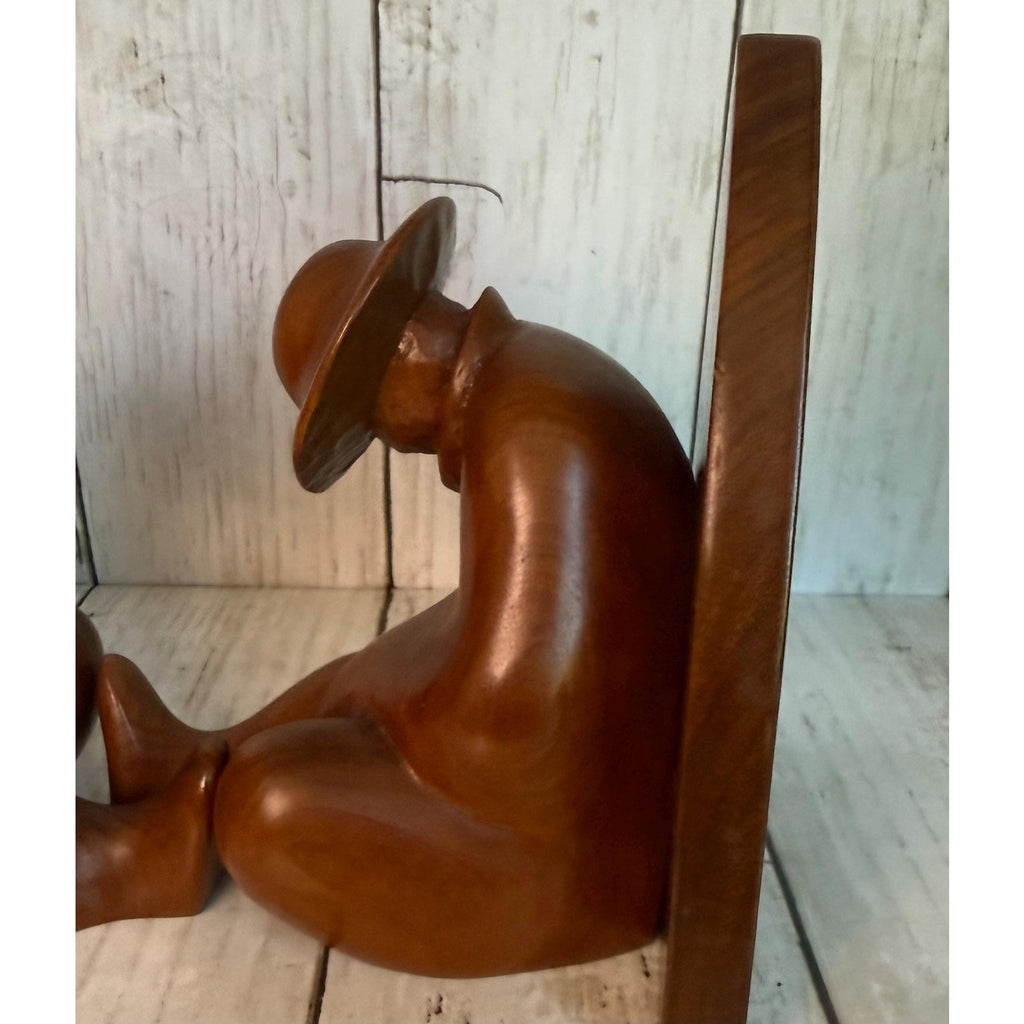 Hand Carved Siesta Bookends