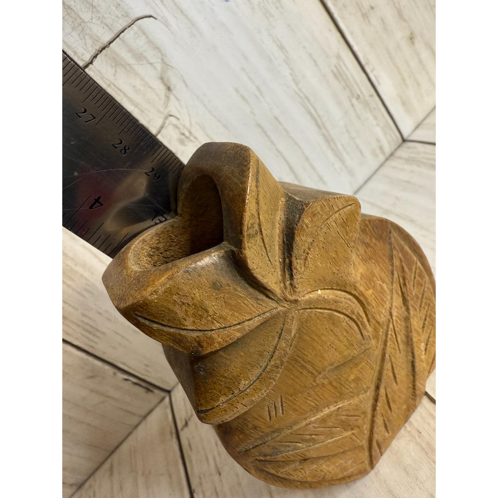 Hawaiian Hand Carved Wooden Perfume Bottle - No Lid