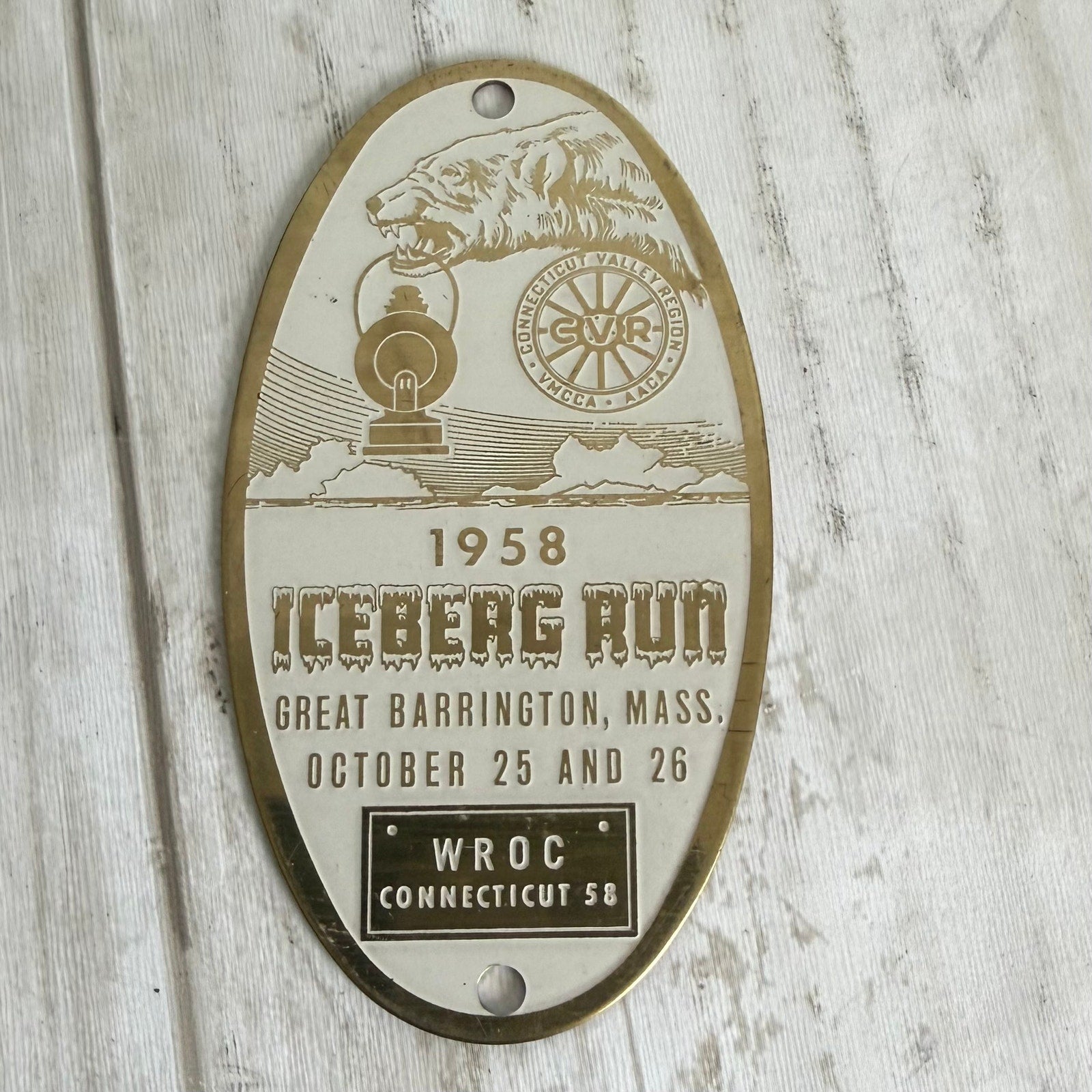 1958 Iceberg Run Car Badge/Dash Plaque