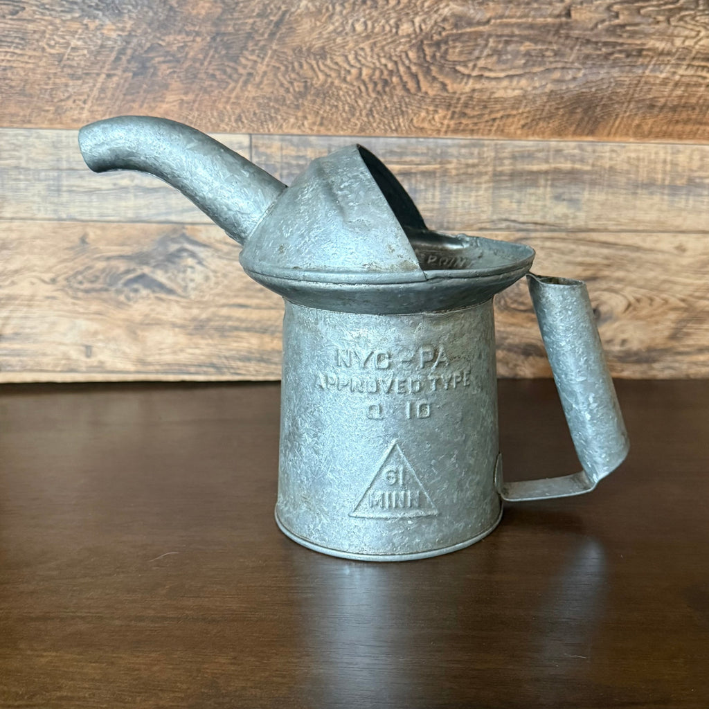 Lawson Cinti 1 Quart Galvanized Liquid Oil Gas Can W/spout Type Q-10