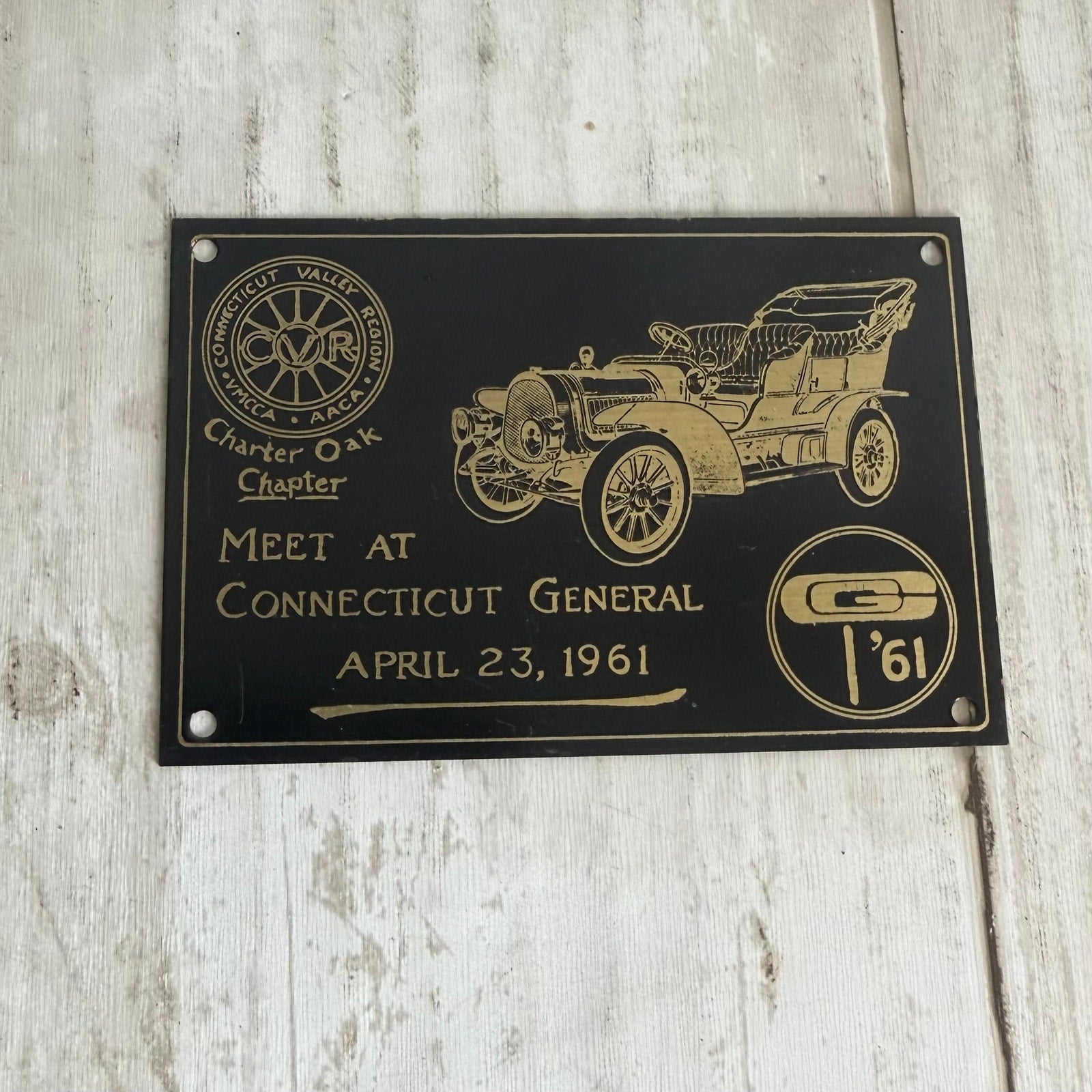 1961 Charter Oak Chapter Meet at the Connecticut General Dash Plaque