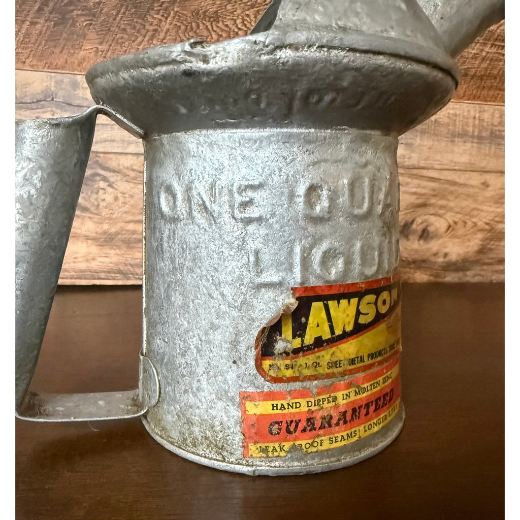 Lawson Cinti 1 Quart Galvanized Liquid Oil Gas Can W/spout Type Q-10