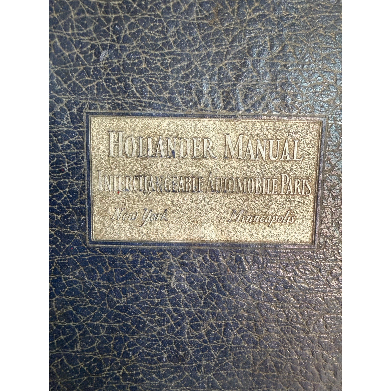 Hollander Manual of Interchangeable Automobile Parts 6th Revised Edition