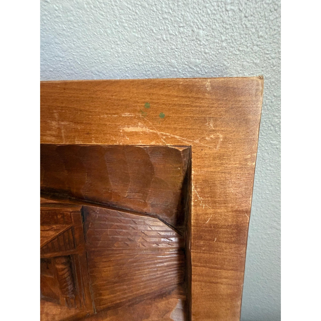 Plaza Center Hand Carved Wood Wall Art by Troutman
