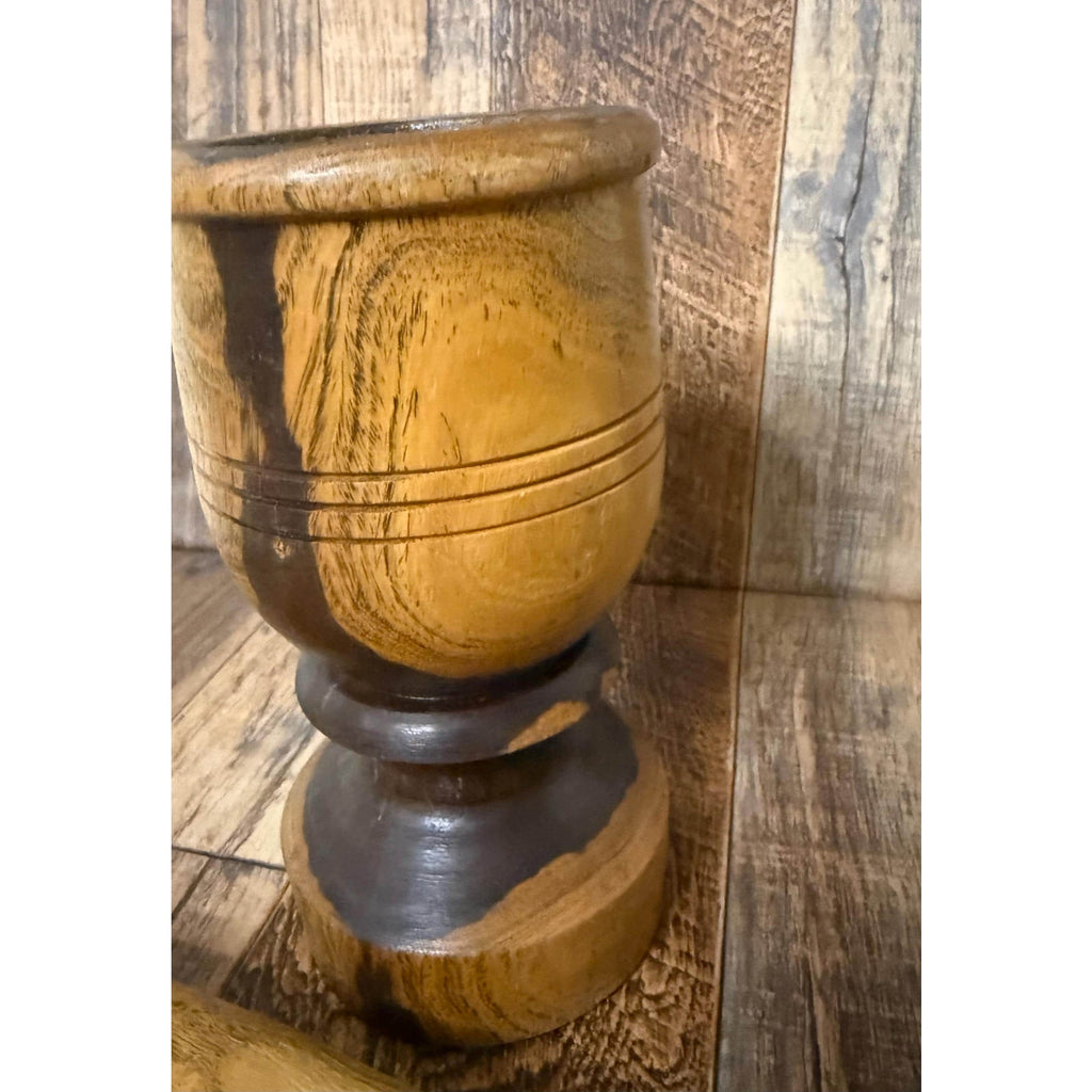 Turned Wood Mortar and Pestal