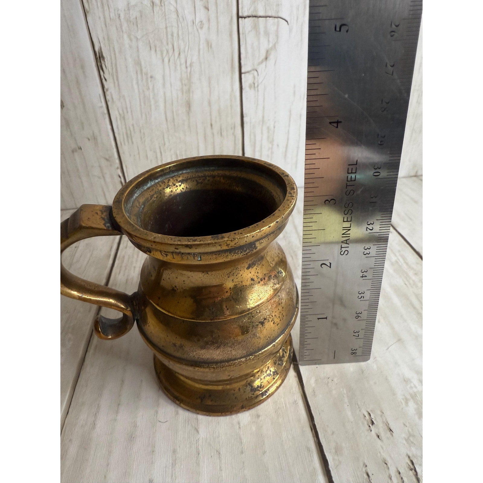 Small Brass Gill Measure Tankard