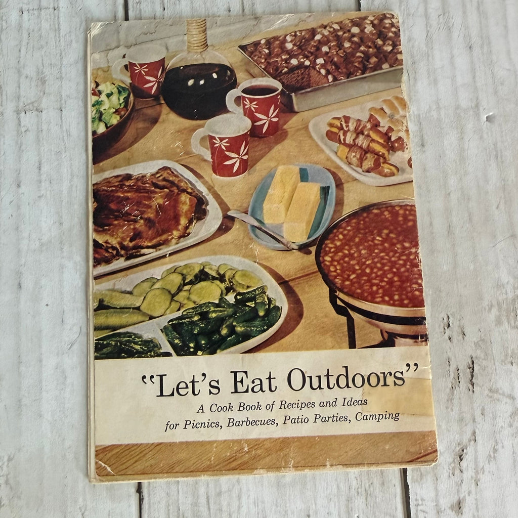 1950s promotional recipe booklet titled "Let's Eat Outdoors"