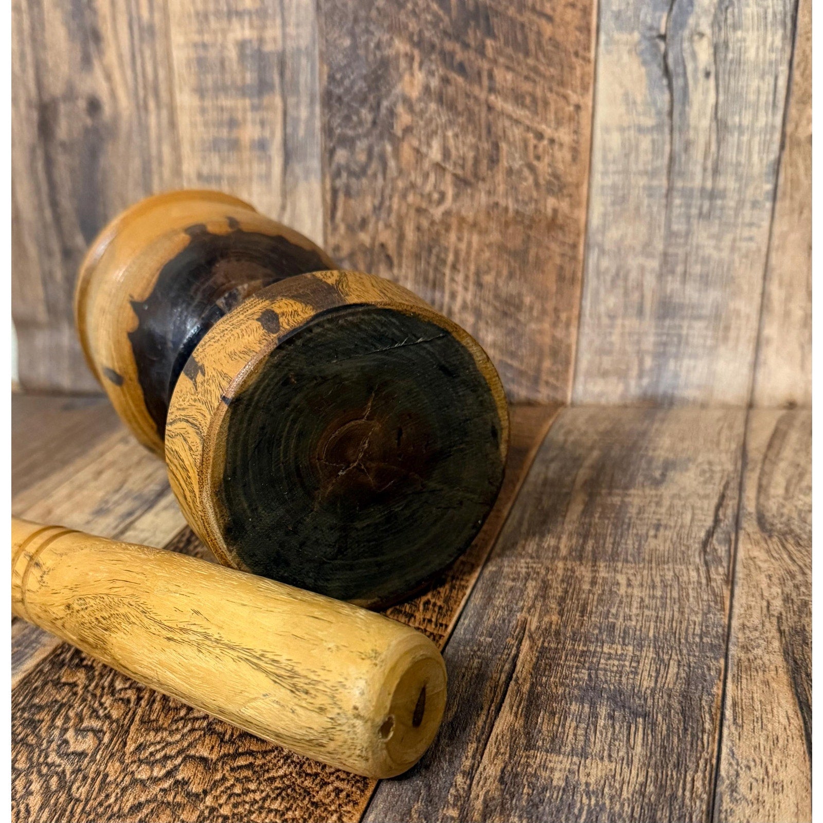 Turned Wood Mortar and Pestal