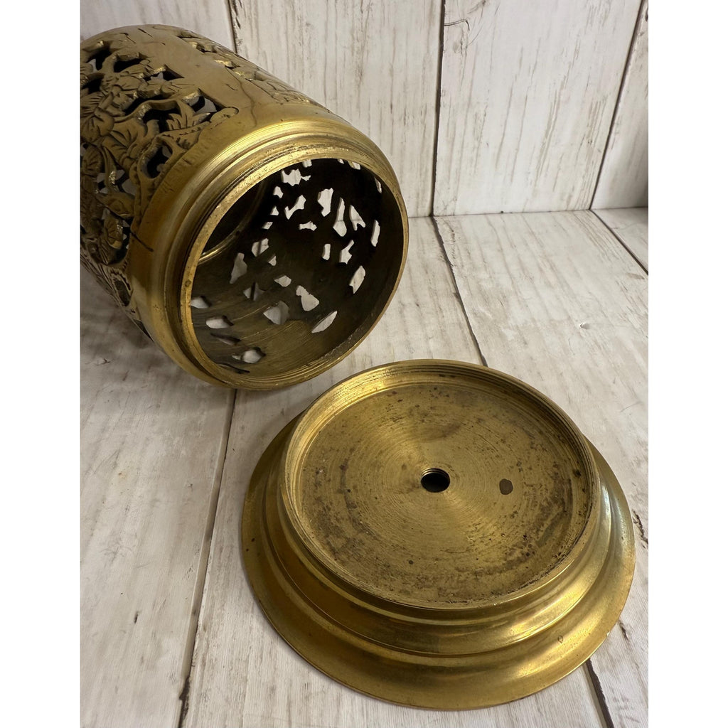 Brass Chinese Candle or Incense Holder