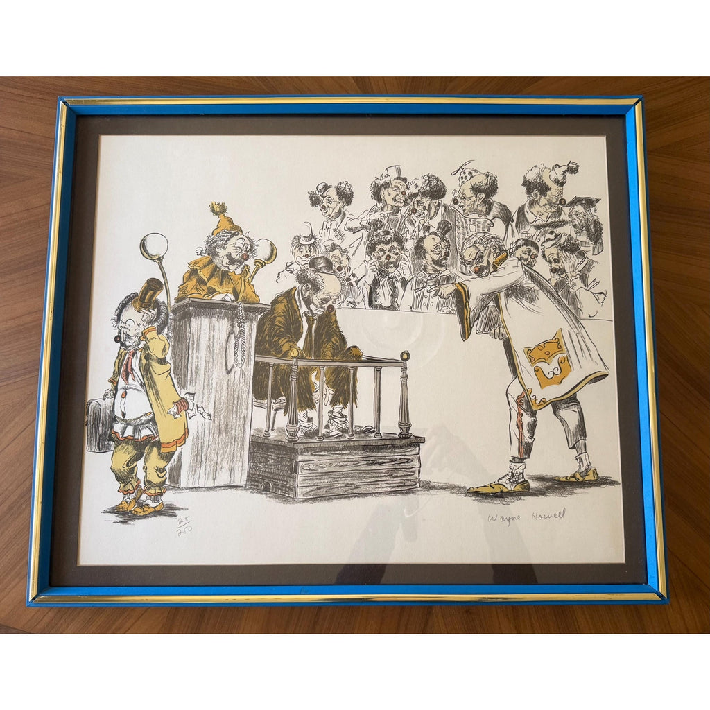 Signed Limited Edition Hand Colored Print of Hanging Jury by Wayne Howell 25/250