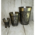 Set of 3 German Pewter Cups - Grenningloh and Zinn Becker