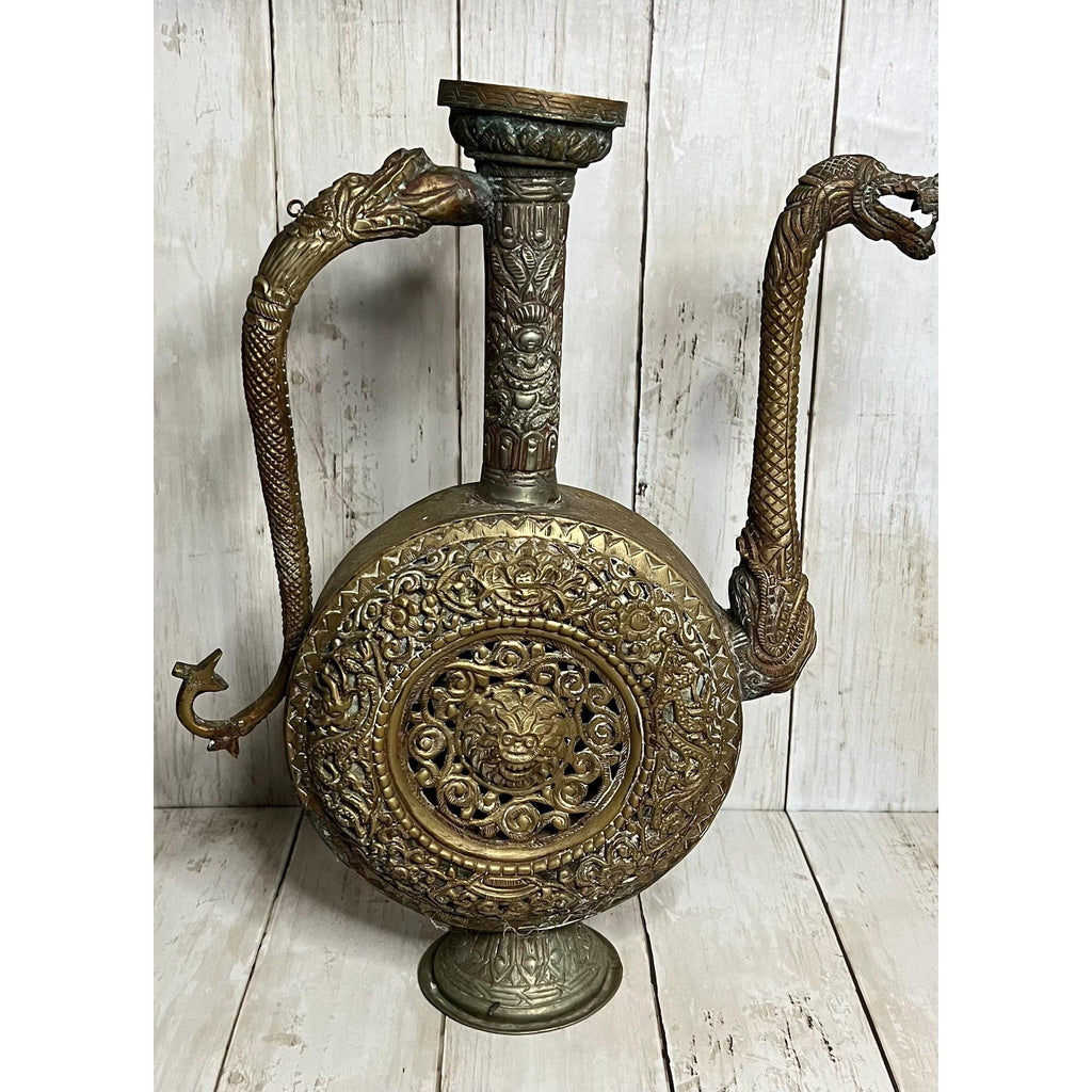 Antique Brass and Copper Ewer