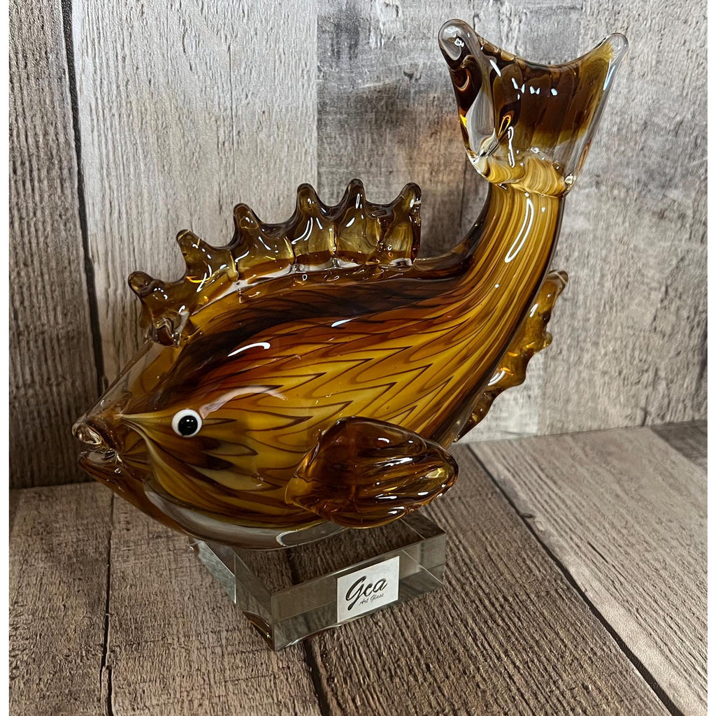 Vintage GCA Blown Glass Fish