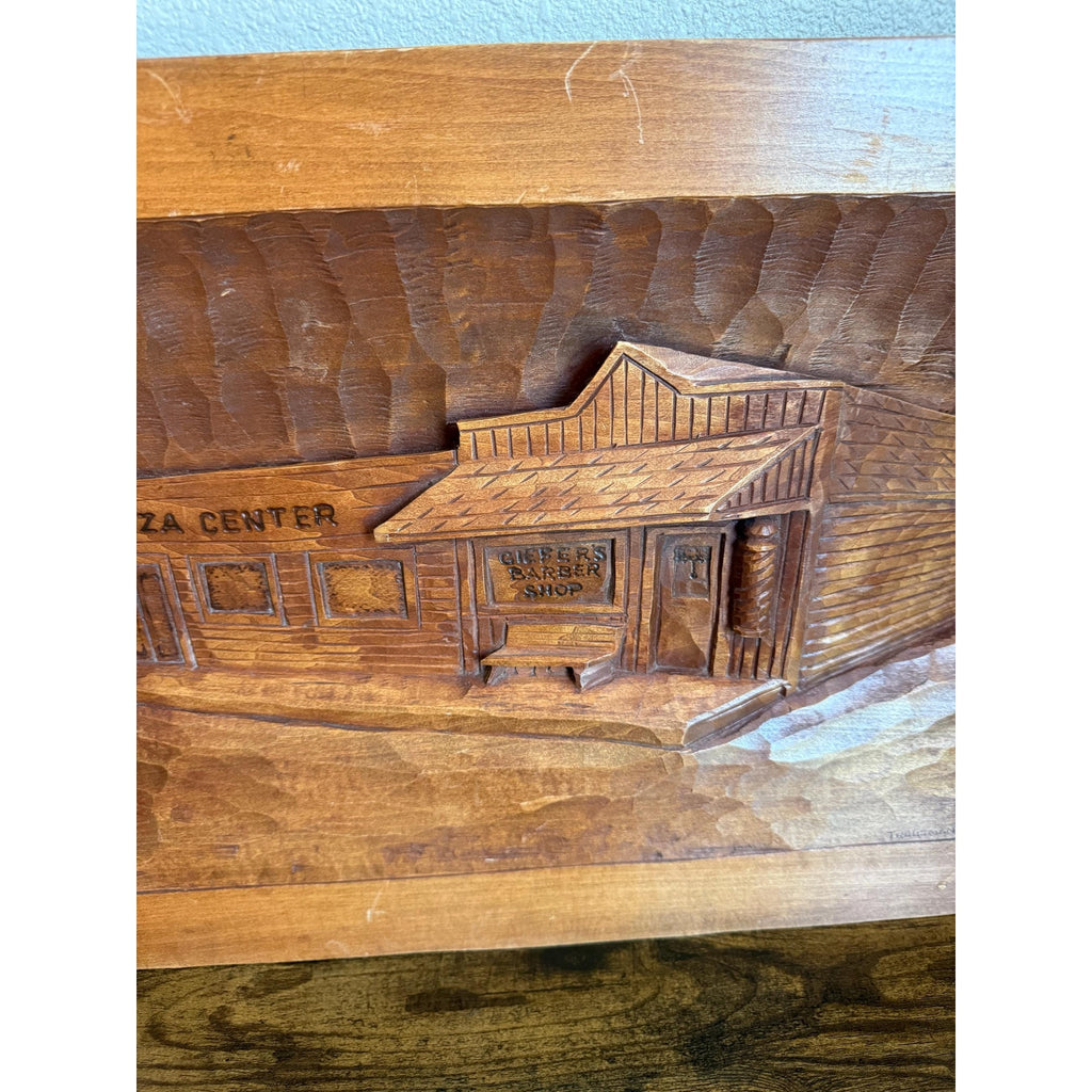 Plaza Center Hand Carved Wood Wall Art by Troutman