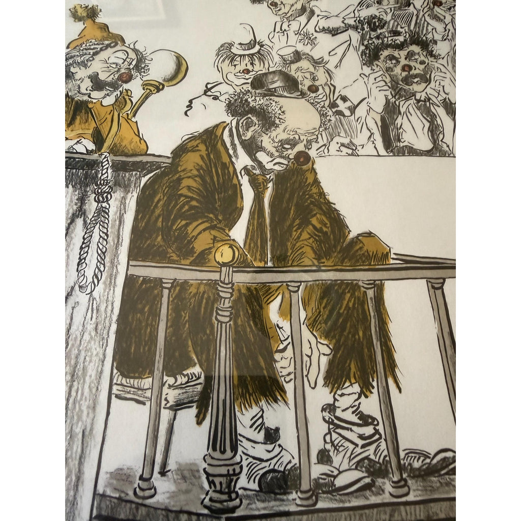 Signed Limited Edition Hand Colored Print of Hanging Jury by Wayne Howell 25/250
