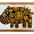 Unused OXFAM Circa 60s/70s BELINDA LYON Happy Hippo Tea Towel Flower Power